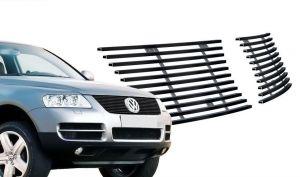 Решетки радиатора стальные черные Billet style для Volkswagen Touareg 2003-2007